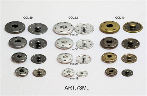 metal snap clip fasteners